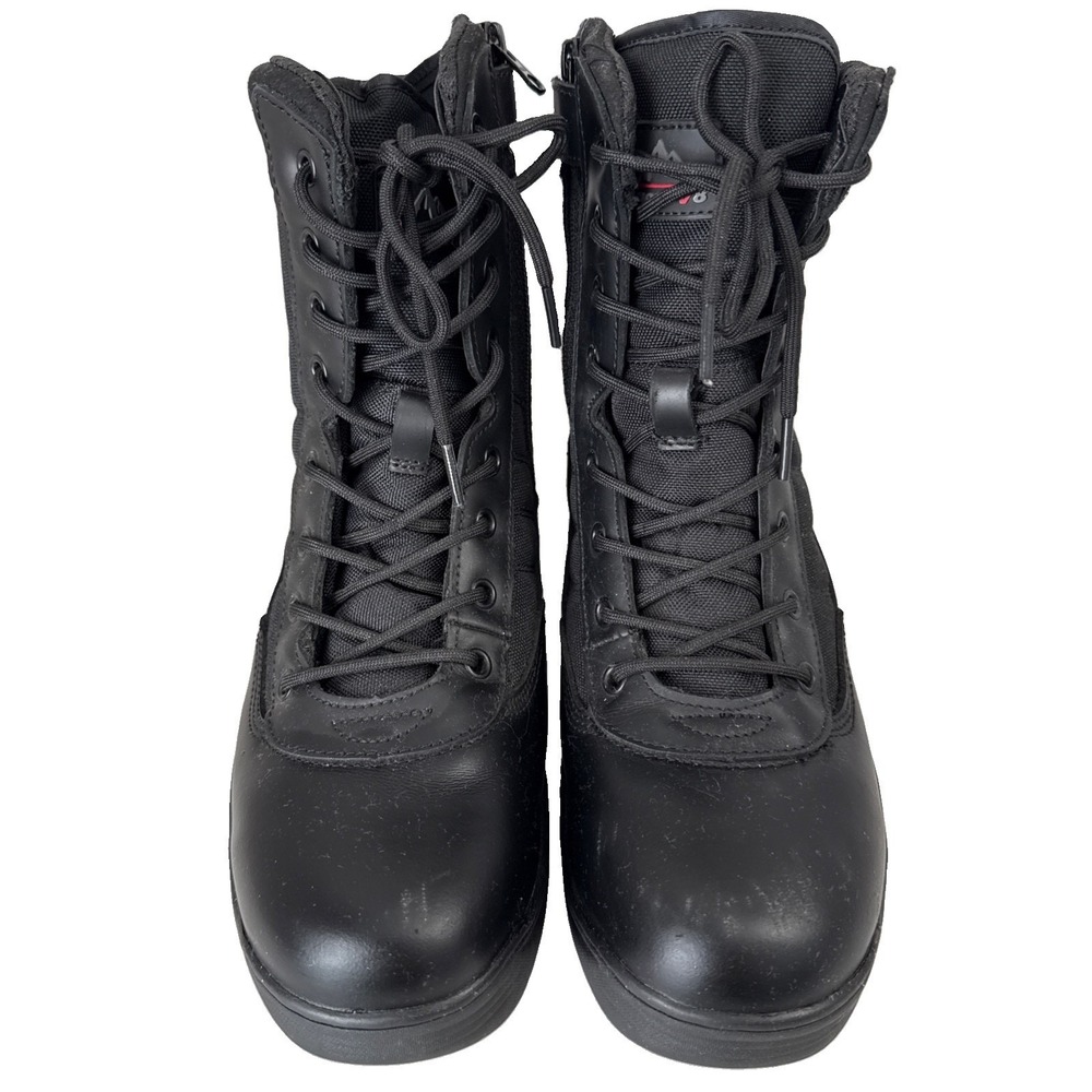 Nortiv 8 Trooper Men's Military Tactical  Lace Up Boots Size 10 Solid Black Work